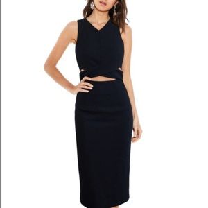 Nicholas Ponte Criss Cross Dress with Cut-Outs